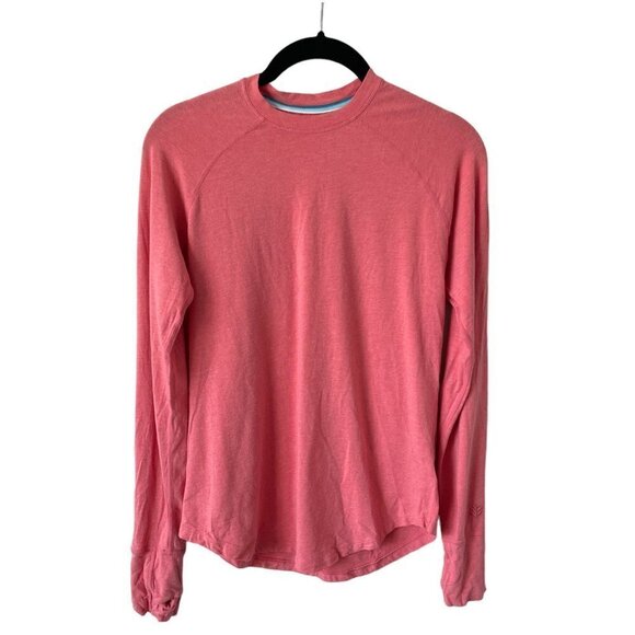 COOLIBAR Activewear Top Long Sleeve Crew Neck Pullover Orange XS - Picture 1 of 7